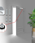 All In One Screen Door Closer Repair Kit With Two Heavy Duty Washers And Eight Replacement Pins Universal Fit For Andersen Emco Larson And Pella Storm Doors So You Fix It Fast And Keep It Slamming Smoothly displayed with components and door installation.