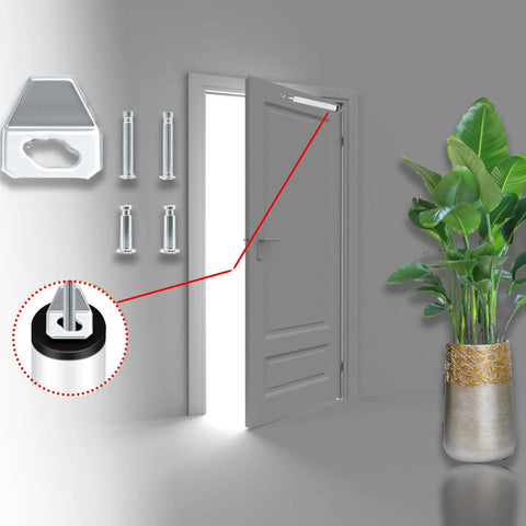 All In One Screen Door Closer Repair Kit With Two Heavy Duty Washers And Eight Replacement Pins Universal Fit For Andersen Emco Larson And Pella Storm Doors So You Fix It Fast And Keep It Slamming Smoothly displayed with components and door installation.