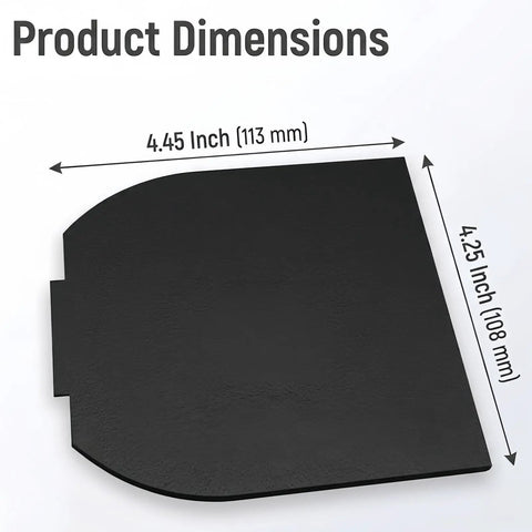 Water Cover Replacement For Small One Cup Coffee Makers Spill Shield Lid And Splash Guard shown with dimensions 4.45 x 4.25 inches.