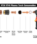 Drag Shield Set 249930 770799 For XT30 XT40 Plasma Cutting Torches Fits Miller Spectrum 375 Xtreme And 625 Xtreme Also Compatible