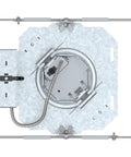 Round LED Downlight That Delivers 1500 Lumens At 3500K Neutral White, 55 Degree Cutoff, Gray Housing Top View