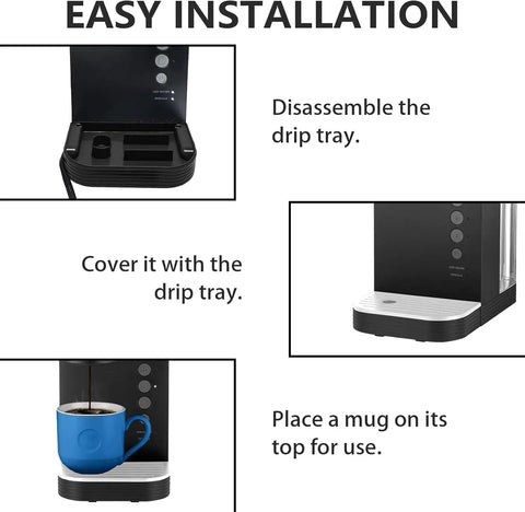 Easy installation steps of Drip Tray Lid Replacement For K25 And K15 Coffee Makers With Splash-Proof Cover Guard