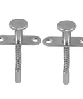 Grab And Go 10 Piece Spring Bolt Latch Kit For Crib And Window Screens Plunger Pin Latch Hardware, silver latch view.