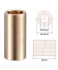 Cast Brass Self Lubricating Sleeve Bearing 10mm Bore 14mm Outer Diameter 30mm Length High Temperature Wear Resistant Plain Bearing