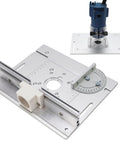 Premium Aluminum Alloy Router Insert Plate For Milling Machine Worktable with adjustable guide and clear anodized surface.