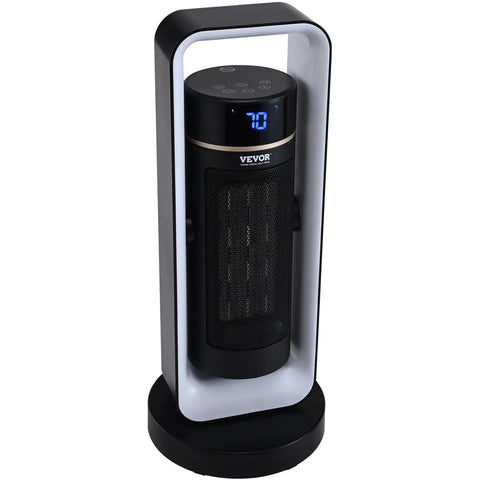Compact Electric Space Heater With Thermostat And Remote Control, 1000W/1500W Two-Level Fast-Heat Quiet Ceramic Heater Fan