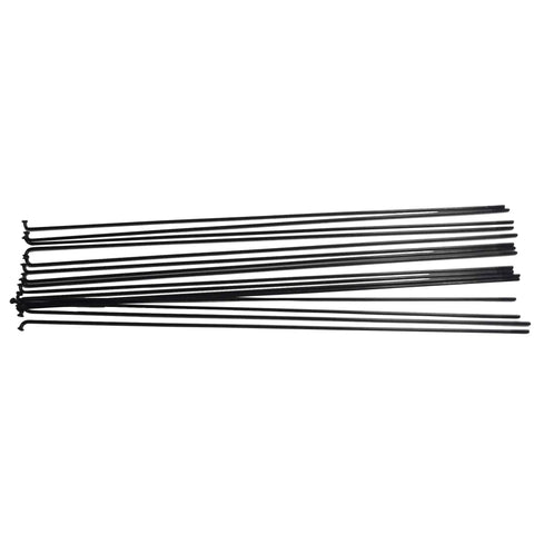 Stack of J Bend Bicycle Spokes 282mm 14G with Nipples Black Steel Replacement Spokes for Mountain Bike MTB and Road Bike Wheel Kit