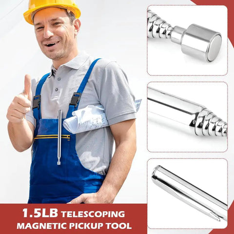 3 Pc Awesome Telescoping Magnetic Pick Up Tool Kit With Bendable Spring Magnet Stick And Flexible Grabber Set That Lets You Reach Deep Into Tight Spots For Auto Repair Jobs Without Any Hassle. 1.5lb telescoping magnetic pickup tool, chrome steel, for auto repair
