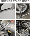 Heavy Duty Half Inch Drive Female To Three Eighth Male Impact Socket Adapter Built Like A Tank with chrome steel in use on automotive repairs.