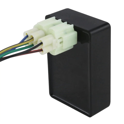 DC 6 Pin CDI Module With 4 Plus 2 Pin CDI Cable Harness For GY6 50cc 125cc 150cc ATV Go Kart Moped Scooter Quad Bike 4 Wheeler Beefed Up Power With Smooth Starts, view of connectors and wiring