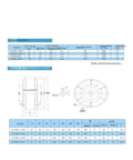 Technical specifications and diagrams for Heavy-Duty Hollow Shaft Magnetic Powder Clutch With Easy-Tune Torque For Industrial Unwinding.