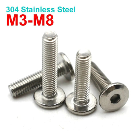 304 Stainless Flat Head Hex Socket Screws For Furniture And Metalwork M3 To M8 Countersunk Bolts With Easy Install