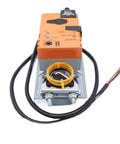 Rock Solid Ac Dc 24 Volt Modulating Damper Actuator With Real Time Position Feedback For Hvac Airflow Control featuring a top view with wiring.