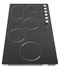 Quick Cookin' Electric Ceramic Cooktop With Five Adjustable Burners Infrared Stove Top top view showing smooth glass surface and controls.