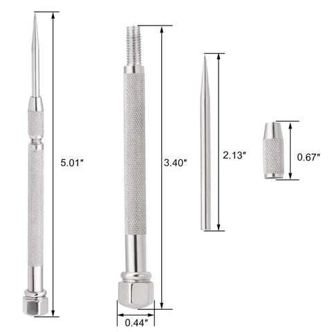 Top Shelf 70A Pocket Scriber Tool Kickass Heavy Duty Metal Scribe with knurled grip and precise measuring details.