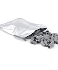 100 Piece Grey P1 Spring Insert Wire Connectors Set for Twist Caps Terminals Nuts and Electrical Connections spilling from bag