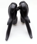 Front view of Dual Control Levers For Road Bike 3x9 Speed Trip Shifters Compatible With Shimano Sora, left and right pair