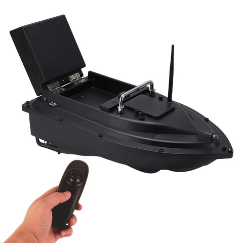 RC Bait Boat For Fishing With One Hand Remote, 2.4GHz Wireless Control, 300 Meter Range, 2Kg Load Capacity, Rugged Pro Grade Fishing Boat