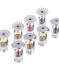 One Piece 20mm Downward Fire Sprinkler Head Built Tough For Fire Extinguishing Systems, multiple color indicators, industrial design