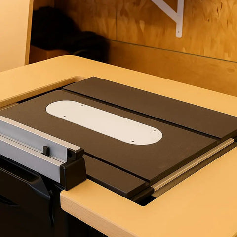 Zero Clearance Table Saw Insert Throat Plate For Safer Cleaner Cuts, Closes Gap For Thin Offcuts, Delta Style Compatible