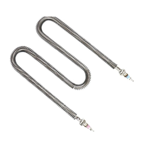 Premium Electric Finned Tubular Heater Featuring Heavy Duty Oven Heating Element For Rapid Warm Up And Hella Efficient Air Circulation At 220 Volts With Flexible Wattage Choices, detailed view of finned tubular design.
