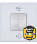 DataComm Electronics 1 3/4 inch brush wall plate for in-wall cable management, white plastic