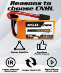 4S 850mAh 14.8V 70C LiPo Battery With XT60 Plug For RC Airplanes Helis Quadcopters FPV Racing Drones Two Pack High Discharge