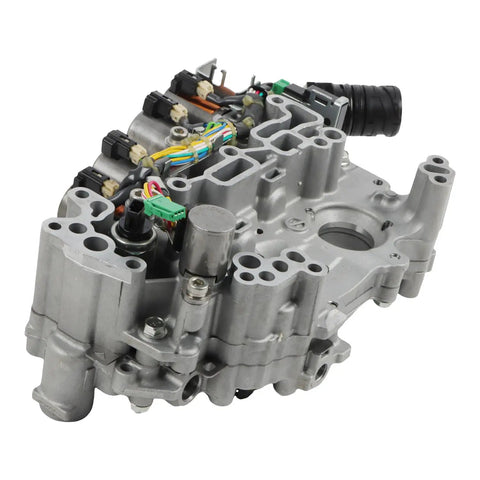 Side view of RE0F11A JF015E CVT Transmission Valve Body With Solenoids Replacement For Nissan Sentra Versa 13-19 1.6L 1.8L Engines