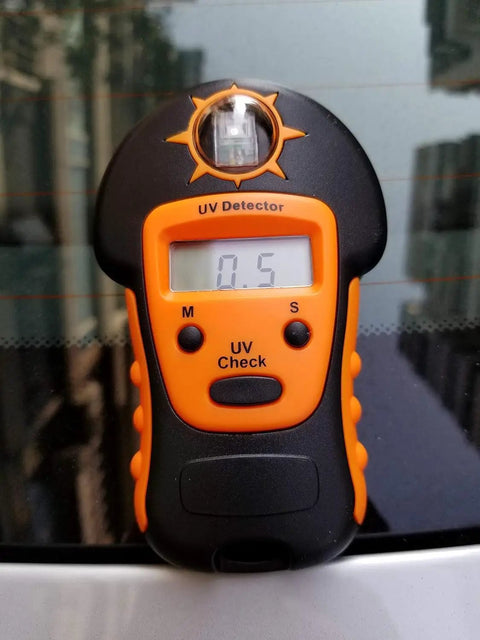 Portable Handheld Sun UV Detector For Measuring UV Levels Outdoors Easy To Use Sunlight UV Meter in orange and black design