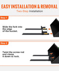 Instructions for Clamp On Pallet Forks 4000 Lb Capacity 60 Inch Heavy Duty Forks for Tractor Attachments installation on bucket