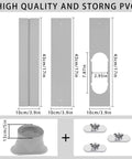 Portable Air Conditioner Window Vent Kit With Adjustable Seal Plates For Sliding Windows Fits 5.1 Inch Exhaust Hose Easy 2 Or 4 Plate Config parts layout