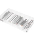 49 Piece M6 40 to 80mm Hex Socket Screw and Barrel Nut Set organized in box