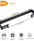 Square Base Stainless Steel Towel Rack For Bathroom, Built To Last Heavy Duty Wall Mounted Towel Bar In Matte Black, 12 Inch