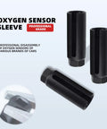 Seven Eighths Inch Offset Oxygen Sensor Socket With Side Wire Cutout 6 Point Slotted 22mm Chrome Vanadium Steel Black Finish