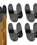 Heavy Duty 4x4 Post Bracket Connector 4 Piece Pergola Brackets for Wood Posts Outdoor Garden Yard Fence Deck Gazebo Gate Mailbox Weather Resistant Joint Reinforcement and Load Bearing Support for Stronger Structures DIY Friendly