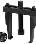 Two Jaw Bearing Puller for Auto Repair with adjustable jaws, showing steel construction and secure grip for universal use
