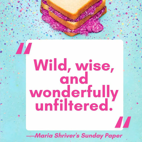 Image with colorful sandwich and quote, emphasizing humor and honesty, linked to advice for life journeys.