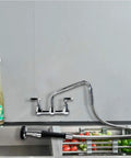 Heavy Duty Pre Rinse Hose With Spray Valve 44 Inch Flexible Stainless Steel Hose And Sprayer Nozzle Head Replacement Kit in sink