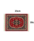 Oriental Carpet Style Dope Mouse Pad For Wireless Mice 28 By 18 Cm Desk Mat In Red Retro Rug Pattern Computer Mousepad Works With Optical And Ball Mice Adds Vintage Vibe To Your Desk Decor; red carpet-style mouse pad with rug pattern and fringed edges