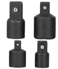 Hustle Hard With 4 Pieces Ratchet Socket Adapter Conversion Kit For Tight Spots, Easy Drive And Repair Jobs In 1/4 Inch 3/8 Inch And 1/2 Inch Sizes Black Power Tools That Crush Any Challenge, black steel adapters