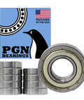 10 Pack R8 Zz Mini Chrome Steel Sealed Ball Bearings 1/2 X 1 1/8 X 5/16 displayed with packaging and multiple bearings visible.