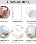 Installation steps for Hollywood Style LED Vanity Lights Kit With 14 Dimmable Bulbs And AC Adapter Stick On Makeup Lights.