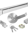 Job Site Ready 304 Stainless Steel Push Bar Panic Exit Device With Exterior Lever Handle UL10C Ansi Grade 1 Certified commercial door hardware components.