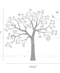 Staircase Family Tree Wall Decal in Chestnut Brown, Large 109.5 W x 105 H Inches, Matte Vinyl Peel and Stick Wall Art for Photo Display
