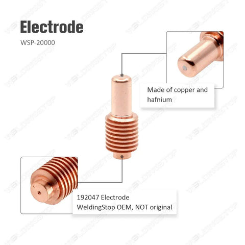 Ice-40C T Plasma Electrode Replacement Kit for Spectrum 625 Cutter, copper hafnium electrode 192047, detailed view