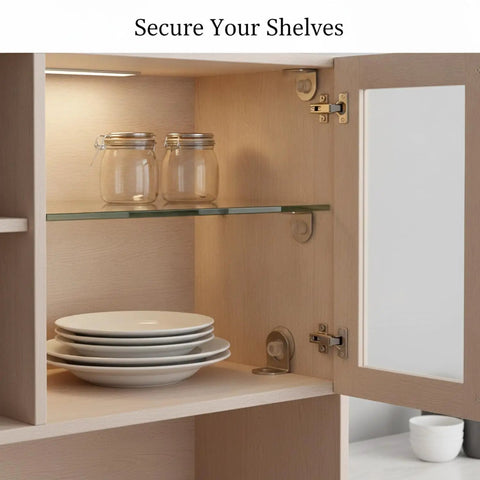 Heavy Duty L Shaped Stainless Steel Corner Brackets For Shelves And Cabinets 5.9 x 4.7 Inch Right Angle Supports