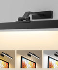 16 Inch Wall Mounted Picture Light With Slick Cct Dimming And Long Lasting Rechargeable Battery Paired With A Wireless Remote zero glare flicker free lamp