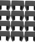 12 Pieces Rattan Chair Clamps And Wicker Furniture Clips For Outdoor Couches And Sectionals Quick Install Easy Snap On No Tools Needed Secure Cushions In Place Patio Garden, shown in black plastic material, top view