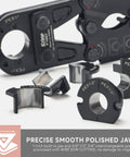 All In One PEX Pipe Crimp Tool Kit For 3/8, 1/2, 3/4, And 1 Inch Copper Rings With Free Gauge And PEX Pipe Cutter Meets ASTM F1807