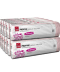 Pro Grade R30 Unfaced Fiberglass Insulation Batts Covers 427 Square Feet stacked for easy attic floor ceiling installation.